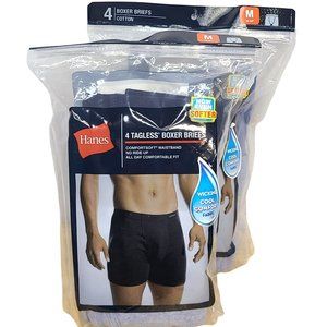 Hanes Mens 2 - 4 Pk FreshIQ Blue Label Boxer Brief w/ Comfortsoft Waistband Med